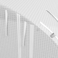 Outsunny Serra a Tunnel 3x3 m con Porta, 6 Finestre e 2 Pareti Avvolgibili, in Acciaio e Telo in PE, Bianca(m-9)