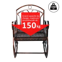 Outsunny Banc à Bascule en Bronze 1 Places Style Vintage(m-6)