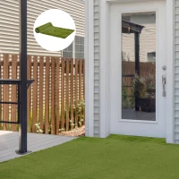 Outsunny 4 x 1m Artificial Grass Turf with 30mm Pile Height Non-toxic Roll Grass Carpet Fake Grass Mat with Drainage Holes UV resistance for Indoor, Outdoor, Patio, Garden, Lawn, Balcony(m-2)