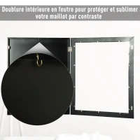 HOMCOM Frame box T-frame cadre pour maillot porte acrylique doublure interne feutre 71L x 7l x 89H cm noir(m-3)