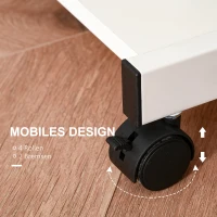 HOMCOM Schreibtisch Computertisch kompakt mit Tastaturablage 60 x 48 x 73cm Weiß(m-6)