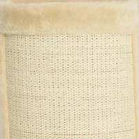 PawHut Katzentreppen-Set, 4-teilig, Kletterwand, Kratzbaum, Plüschbezug/Sisal, Beige(m-9)