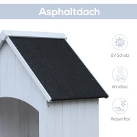 Outsunny Gartenschrank Holz  Gerätehaus Gartenhaus Geräteschuppen Geräteschrank Holzhütte Giebeldach Bitumenpappe Weiß 77,5 x 54,2 x 179,5 cm(m-4)