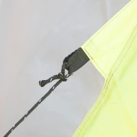 Outsunny Tente de camping 3 personnes tente dôme étanche légère ventilée portes zippées poche de rangement sac de transport inclus fibre verre polyester tissu Oxford 210L x 210l x 119H cm vert et gris(m-8)