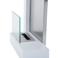 HOMCOM Caminetto a Bioetanolo Realizzato in Acciaio Inossidabile con 1 Serbatoio 0.9LT 75 x 22 x 63cm(m-8)