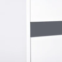 HOMCOM Colonna Bagno a 2 Armadietti con Ripiano Regolabile e Cassetto, in Truciolato, 35x31x172 cm, Bianco(m-8)