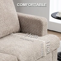 HOMCOM Two-Seater Chenille Sofa - Light Brown(m-4)