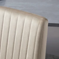 HOMCOM Set 2 Sedie da Cucina Imbottite con Gambe in Acciaio e Design Salvaspazio, 43x58x90 cm(m-8)