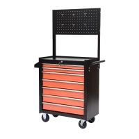 HOMCOM Carro Caja de Herramientas Taller Movil 7 Cajones 1 Cerradura 2 llaves 4 Ruedas(m-11)
