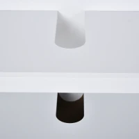 kleankin Armario para Debajo de Lavabo Gabinete de Baño con Estante 2 Puerta de Almacenamiento Dispositivo Antivuelco Resistente a la Humedad 60x30x60 cm Blanco(m-8)