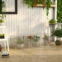 Outsunny Outdoor Greenhouse Polycarbonate Grow House Flower Vegetable Plants Raised Bed Garden Aluminium Cold Frame 180 x 51 x 51 cm(m-2)