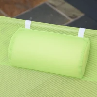 Homcom Chaise Longue Pliante Bain de Soleil inclinable transat textilene lit Jardin Plage Vert(m-9)