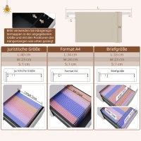 Vinsetto Rollcontainer Aktenschrank, 3 Schubladen, abschließbar, rollbar, 37 cm x 43,5 cm x 60 cm, Weiß(m-5)
