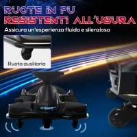 HOMCOM Go Kart Elettrico per Bambini 8-12 Anni Velocità 3-8 km/h per Drifting con Luci e Musica, Nero(m-6)