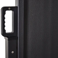 Outsunny Store latéral brise-vue rétractable 350 x 180 cm, paravent extérieur en aluminium, protection solaire, brise-vue extensible pour balcon, jardin, terrasse, gris foncé(m-9)