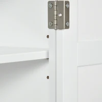 kleankin Mueble de Baño Colgar con Estantes Ajustables y Puertas con Cierre Magnético Armario de Pared 58x24x60 cm Blanco(m-8)