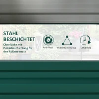 Outsunny Hochbeet Pflanzkasten, wetterbeständig, offener Boden, verzinkter Stahl, 120 cm x 60 cm x 30,5 cm, Grün(m-4)