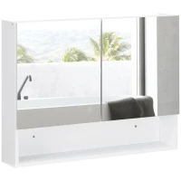 Espejo de Baño con Luz LED de Pared con Puertas Armario baño Botiquin 3 Modelos(m-1)