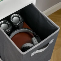 HOMCOM Modern Bookcase with 6 Cubes and Bottom Drawer, Bookshelf, Free Standing Display Cabinet, Storage Unit for Home, Office, Living Room, Study, White(m-7)