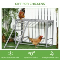 PawHut Walk In Chicken Run with Chicken Activity Shelf and Cover, 3 x 6 x 2m(m-7)