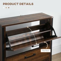 HOMCOM 12-Shoe, Two-Door Storage Cabinet - Wood-Effect(m-5)