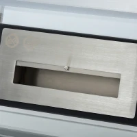 HOMCOM Biokamin Ethanol-Kamin Bio-Ethanol-Brenner 1,5L Brenndauer kein Rauch Edelstahl 47 x 20 x 40 cm(m-9)