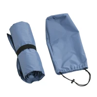 Outsunny Luftmatratze, Campingmatte, wasserabweisend, reißfest, mit Fußpumpe, Nylon, 200L x 60B x 10H cm, Blau(m-8)