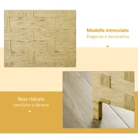 HOMCOM Paravento Separé da Interno a 4 Ante in Legno, Pieghevole e Salvaspazio Altezza 170cm, Marrone(m-6)