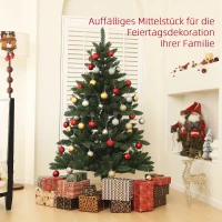 HOMCOM Weihnachtsbaum, Nordmanntanne, naturgetreu, breit & üppig, 150 x Φ100 cm, Grün(m-4)