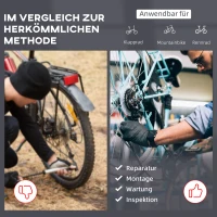 HOMCOM Fahrradmontageständer Zentrierständer Fahrradständer Reparaturständer vierbeinig mit Werkzeugablage(m-6)