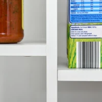 HOMCOM Meuble buffet scandinave bibliothèque meuble de rangement en MDF blanc chêne clair(m-8)