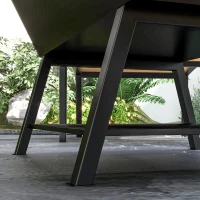 Outsunny 3-in-1 Barbecue Grill, Rotisserie Roaster and Fire Pit, with Cover(m-8)