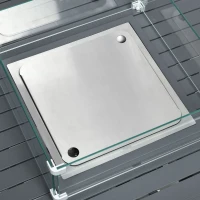 Outsunny 6-Piece Aluminium Garden Furniture Set with Fire Pit Table, Outdoor Dining Sofa Set with Cushions, Loveseats and Footstools, Sectional Corner Conservatory Furniture for Patio, Grey(m-8)