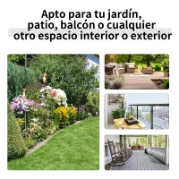 Outsunny Set de Muebles de Jardín Mesa Redonda Ø46x49 cm y 2 Sillas Mecedoras 68x90x106 cm Plegables con Bloqueo para Exterior Patio Gris(m-7)