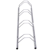 HOMCOM Fahrradständer für 4 Fahrräder Stahl Fahrradhalter mit 35-55 mm Reifenbreiten freistehender Bodenparker Abstellständer Radständer für Boden- oder Wandmontage 108,5 x 30 x 21,5cm Silber(m-7)