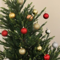 HOMCOM Künstliche norwegische Fichte, Weihnachtsbaum mit 1046 Spitzen, Metallsockel, Grün(m-9)