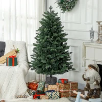 HOMCOM Albero di Natale Artificiale 150 cm Realistico con 994 Rami e Base in Resina, Verde(m-2)