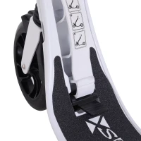 HOMCOM Monopattino Scooter Monopattino Pieghevole Regolabile con Serratura Rinforzata per Adulti e Bambini in Alluminio, PP, PU 93.5 x 38  x 95-105 cm Bianco(m-8)