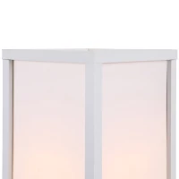 HOMCOM Lampadaire étagère Lampe étagère 26L x 26l x 160H cm 3 étagères 4 Niveaux MDF Blanc(m-7)
