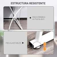 Vinsetto Escritorio en Forma de L Mesa para Oficina Mesa Esquinera con Marco de Metal para Estudio 142x142x76 cm Roble y Blanco(m-5)