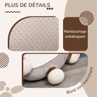 HOMCOM Fauteuil Enfant âne dim. 60L x 55l x 60H cm garnissage Moelleux Coton revêtement Velours Gris crème(m-7)