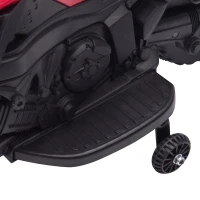 HOMCOM Moto Elettrica per Bambini con Fari e Clacson, Batteria 6V Velocità 3km/h, Età 18-48 Mesi, 88.5x42.5x49cm, Rosso(m-9)