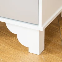 HOMCOM Two Kids Wooden Toy Kitchen Play Cooking Set Pretend Role Playset, with Sink Faucet, Cooking Bench, Telephone, Pots, for 3-6 Years(m-9)