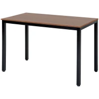 HOMCOM® Computertisch Schreibtisch Bürotisch PC Tisch Walnuss Schwarz(m-7)