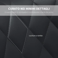 HOMCOM Set di 2 Sgabelli da Bar Alti in Finta Pelle con Altezza Regolabile, Sgabelli Cucina Girevoli con Schienale e Poggiapiedi, 46.5x49.5x92-113cm Grigio(m-6)