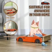 PawHut 2 in 1 Cat Scratching Board with Catnip, Car-shaped(m-4)