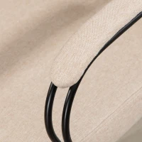 HOMCOM Sedia da Ufficio Ergonomica Girevole con Reclinazione, Altezza Regolabile e Ruote, 58x61x115-125cm, Beige(m-8)