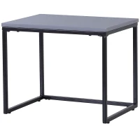 HOMCOM 3 Mesitas de Centro Minimalista Mesa Nido Patas de Acero con Funda de Plástico para Salón 55x40x45cm(m-7)
