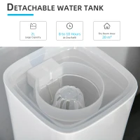 HOMCOM 2L Cool Mist Humidifier Ultrasonic Air Humidifier with 7-Colour Lights, 3 Adjustable Mist Mode, Auto Shut Off, 8-10 Working Hours for Home, White(m-5)