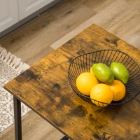 HOMCOM Klappbarer Bartisch mit 3 Regalen im Industrie Design 120 cm x 76 cm x 91,4 cm Braun(m-8)